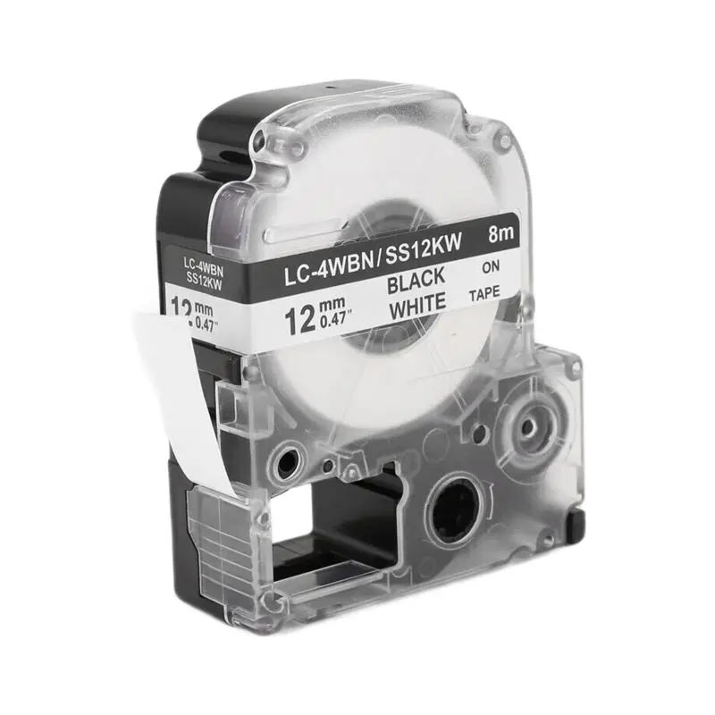 Leading-5 Pack Replace LK-4WBN LC-4WBN9(SS12KW) Label Tapes For Epson Labelworks LW300 LW400 LW500 LW700 Black On White 1/2 Inch