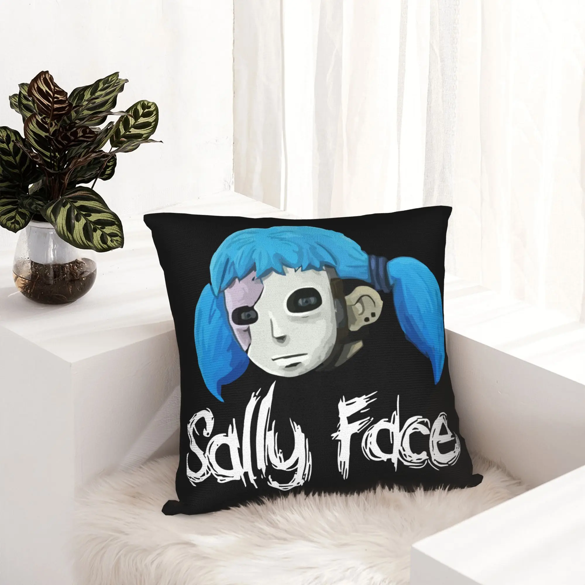 Sally Face Pillowcase Printed Cushion Cover Decorations Sal Fisher Mask Larry Johnson Game Throw Pillow Case Cover Home Zipper