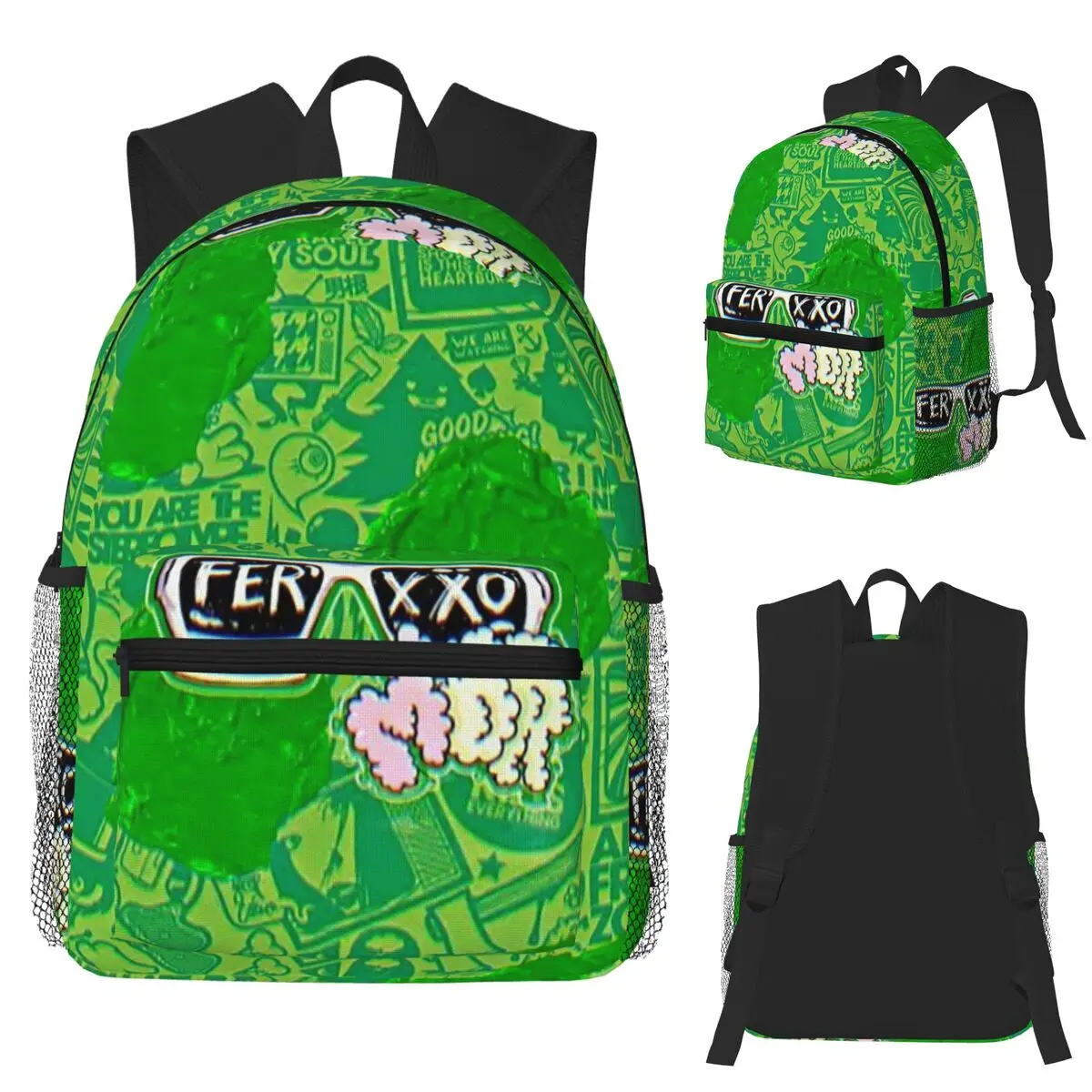 

Feid Ferxxo 90s Rapper Rap Music Student Backpack School Bag Hiking Travel Daypack for Men Women Fashion Bookbag Shoulder Bags