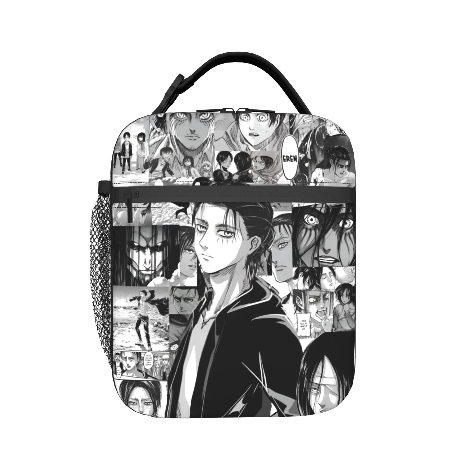 

Custom Attacks on Titans Lunch Bag Warm Cooler Cool Cartoon Insulated Lunch Boxes for Office