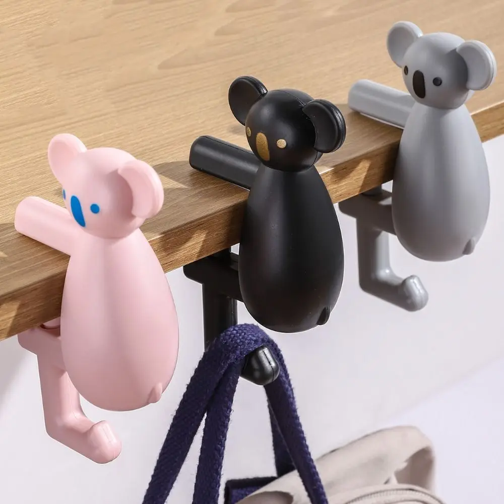1Pc Cartoon Animal Desk Side Hanging Hook, Multifunctional Adjustable Table Backpack Holder, Durable Portable Bag Hanger
