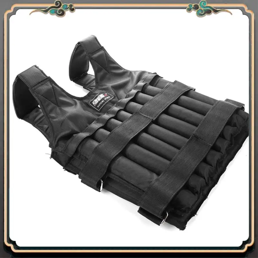 

Утяжеленный жилет премиум-класса, 20 кг, регулируемый вес, тренировочный жилет для бокса, оборудование для тренировок, фитнеса, жилет, одежда для песка