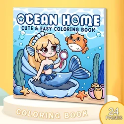 Ocean Home: Coloring Book for Adults Featuring Cute Cozy Daily Activities for Relaxation (Cozy Spaces Coloring)
