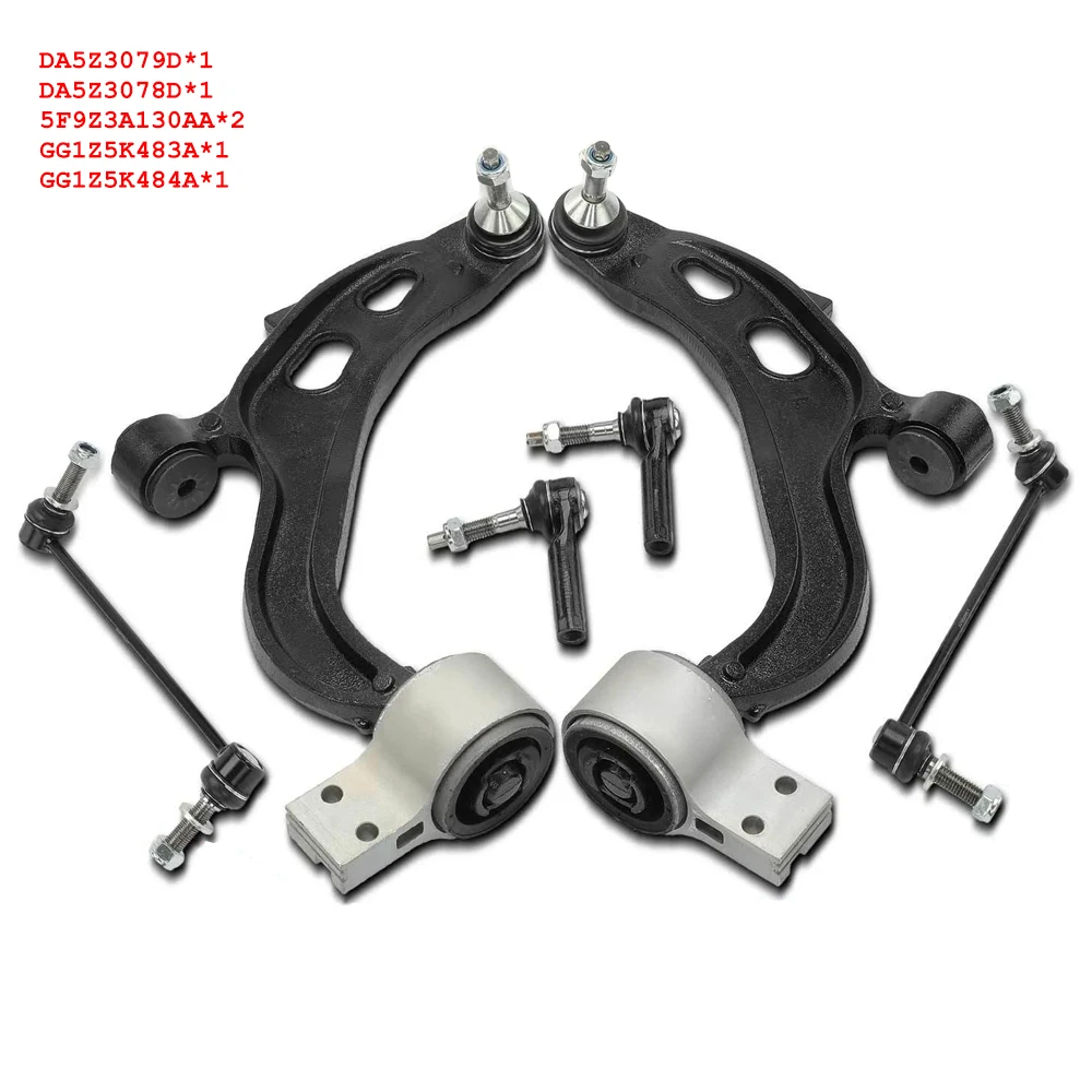 DA5Z3079D Kit de barra de acoplamiento exterior de enlace estabilizador de brazo de Control inferior delantero para Ford Taurus Flex Lincoln MKT MKS 2013 2014 - 2018 2019