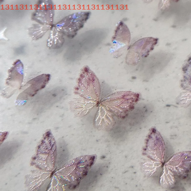 

1Sheet Laser Cut Self-Adhesive Manicure Decorations Nail Art Supplies 3D Shell Light Butterfly Nail Art Adhesive Stickers