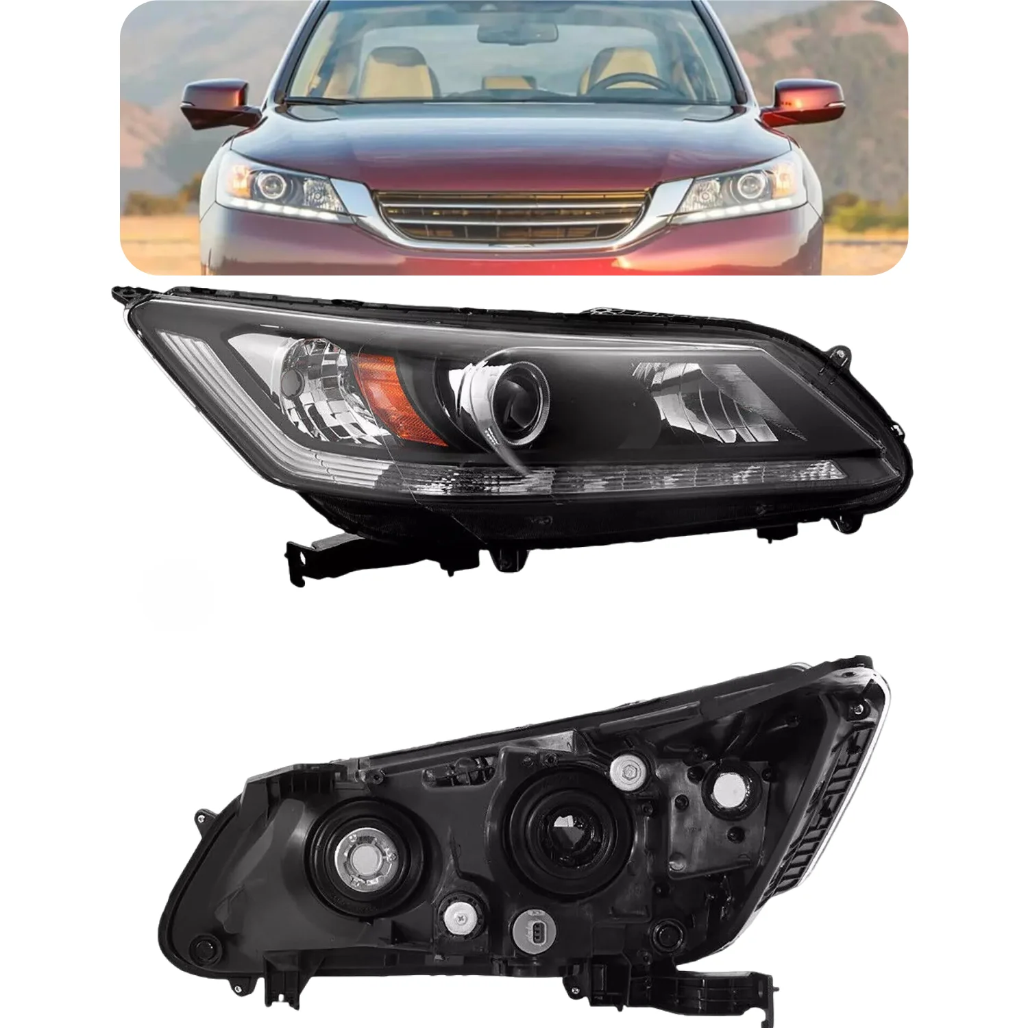 USA Low Version LED Front Headlight Assembly 2013-2015 Auto Lamp Replacement Parts