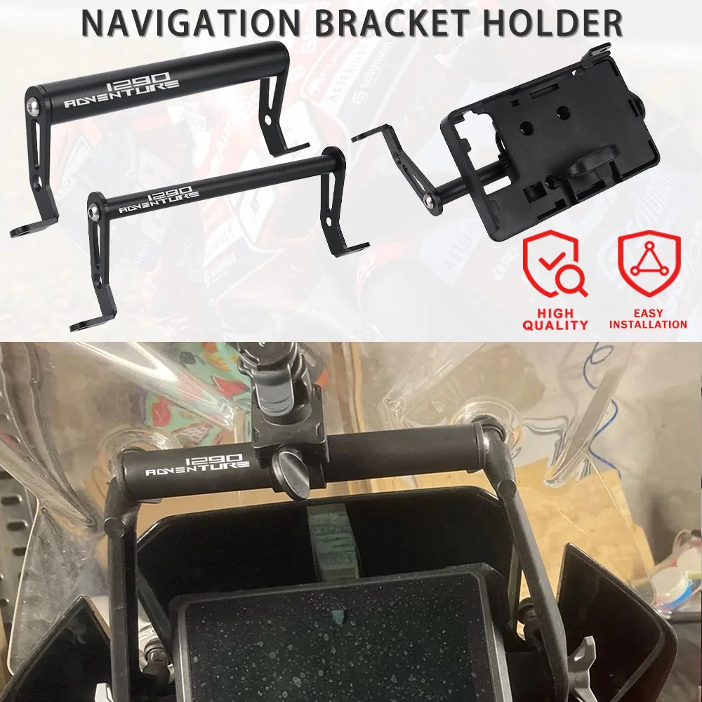 

Motorcycle GPS Smart Phone Navigation Mounting Bracket Adapter Holder 12MM/22MM For KTM 1290 Super Adventure S R ADV 2017-2025