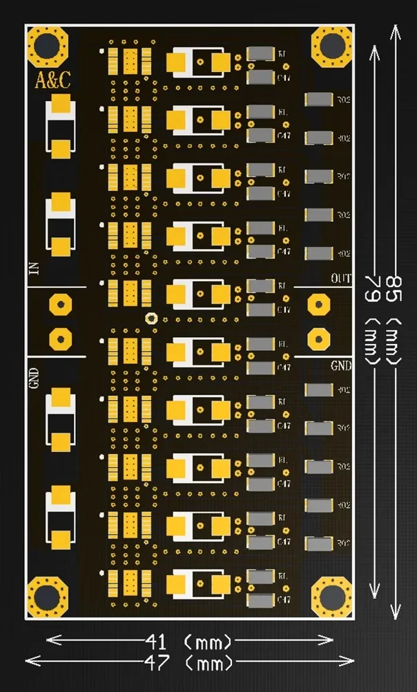 LT3045 10-Parallel 5A Ultra Low Noise Linear Regulated Power Supply with Heat Sink 5V/9V/12V Output for Preamplifier DAC