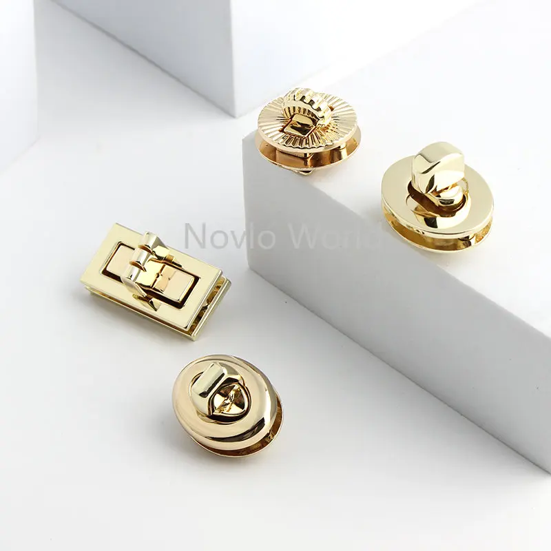 Light Gold,Silver Metal Flip Locks Clasp For Women Bags Handbags Purse Snap Lock Clip Buckle Decorative Replacement Accessories