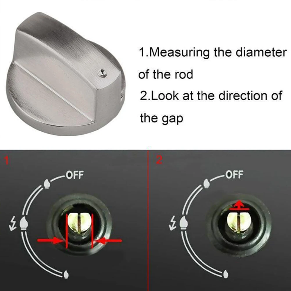 Universal Alloy Gas-Stove Knobs Set, Liquefied Gas-Cooker Button, Replace for Damageds Knob, Kitchen Accessory Easy Installation