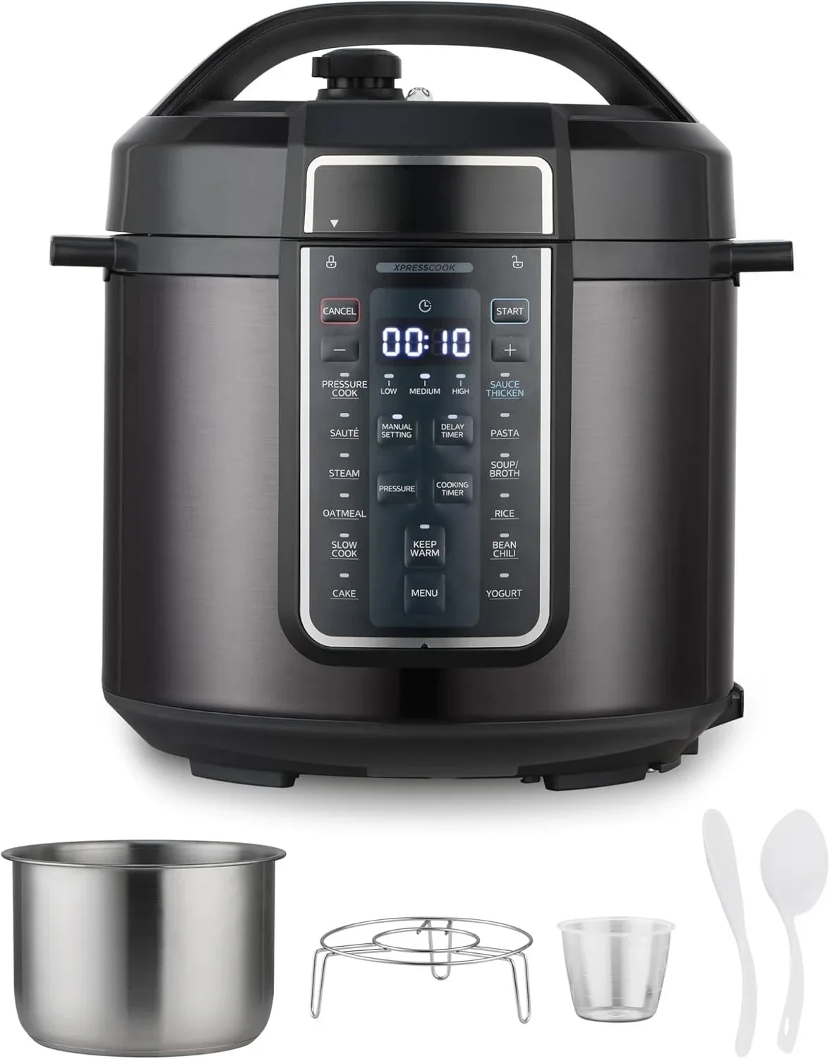 12-in-1 Electric Pressure Cooker, 6 Quarts, 12 Presets, Multi-Functional Programmable Slow Cooker, Rice Cooker, Steamer