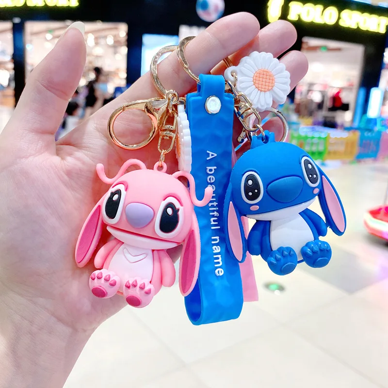 10 ピース/ロットディズニーステッチかわいい漫画アニメキーホルダーペンダントバッグペンダント