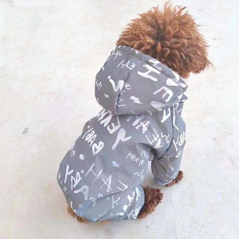 2026 Winter Fashion Cotton Jacket Bichon Frise Schnauzer Thick Warm Colorful Coats Night Reflective Bodysuit Four Legged Clothes