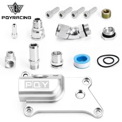 PQY High Quality Auto Upper Coolant Housing Straight With Filler Neck & Thermost Radiator Cap Cover for K24 K20Z3 PQY-IMK09S
