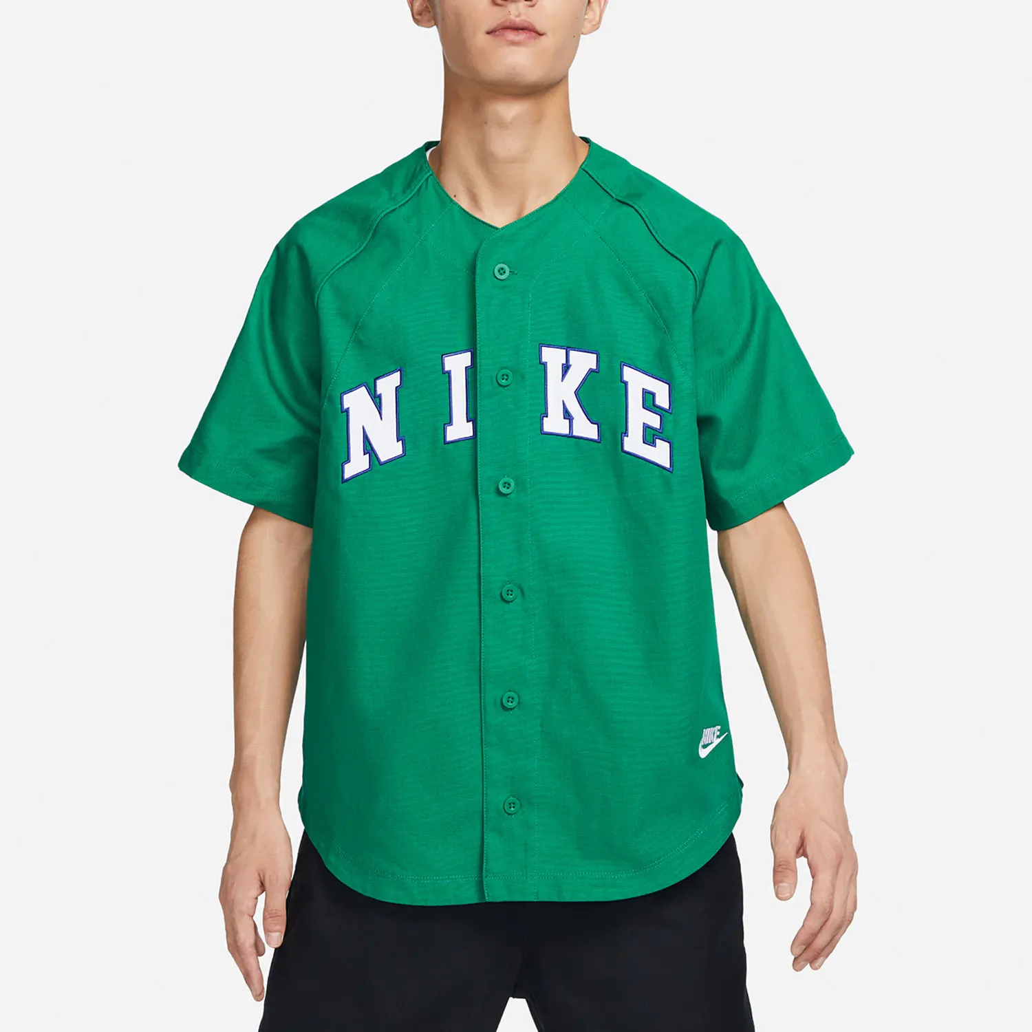 

Nike genuine New Men's Sports Breathable Casual Single-Row Button Short Sleeve FQ7001-365