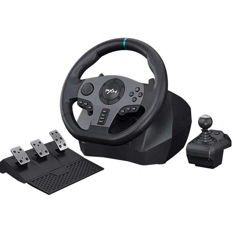 2025PXN V9 Car Game Controller Racing Wheel Driving Force 900 Degree Gaming Steering Wheel For PC PS4
