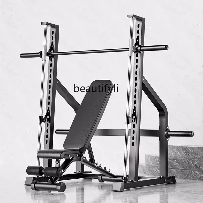 Multifunctional Bench Press Rack Weightlifting Bed Bench Press Squat Integrated Rack Barbell Rack Household