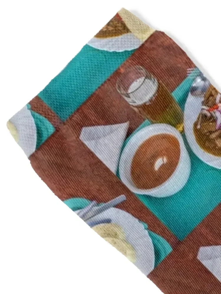 Czech Republic. Prague. Lunch at local Diner. Socks crazy shoes tennis golf Mens Socks Women's