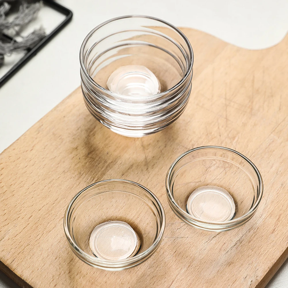 1pcs Dish Seasoning Dipping Bowl Clear Dip Pudding Charcuterie Sauce Soup Rice Custard Dessert Prep Cups Mini Small Glass Bowls