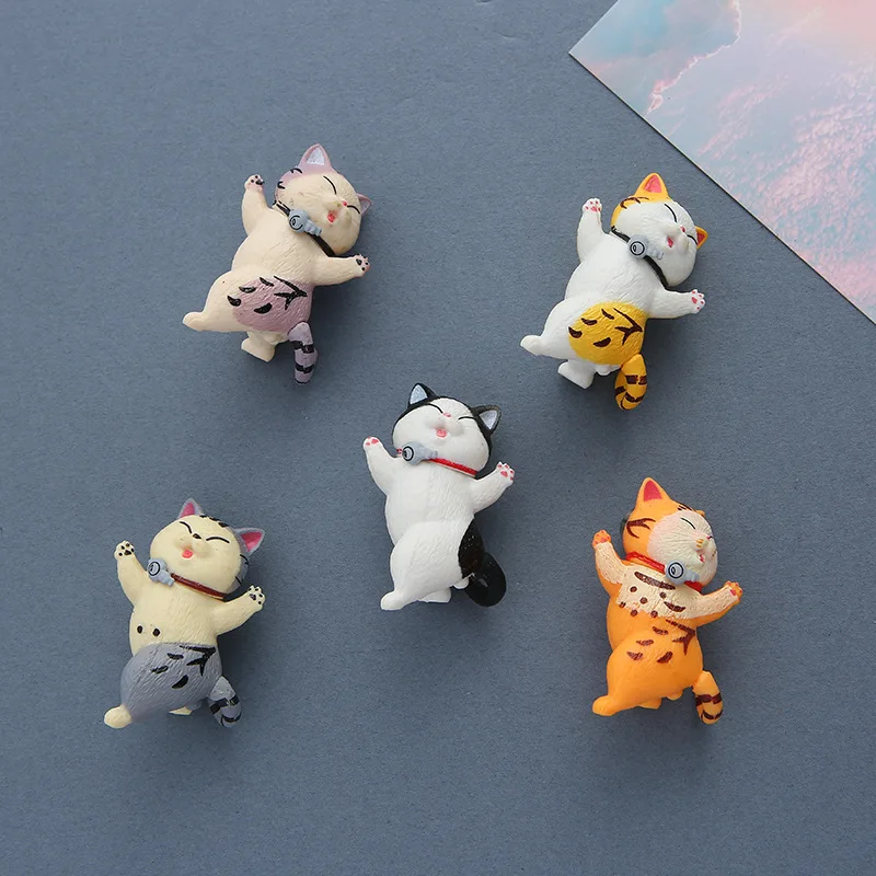 Internet Celebrity Refrigerator Magnet Enchanting Dancing Cat Cartoon Cat Refrigerator Magnet 3D Three-dimensional Cute Magnet