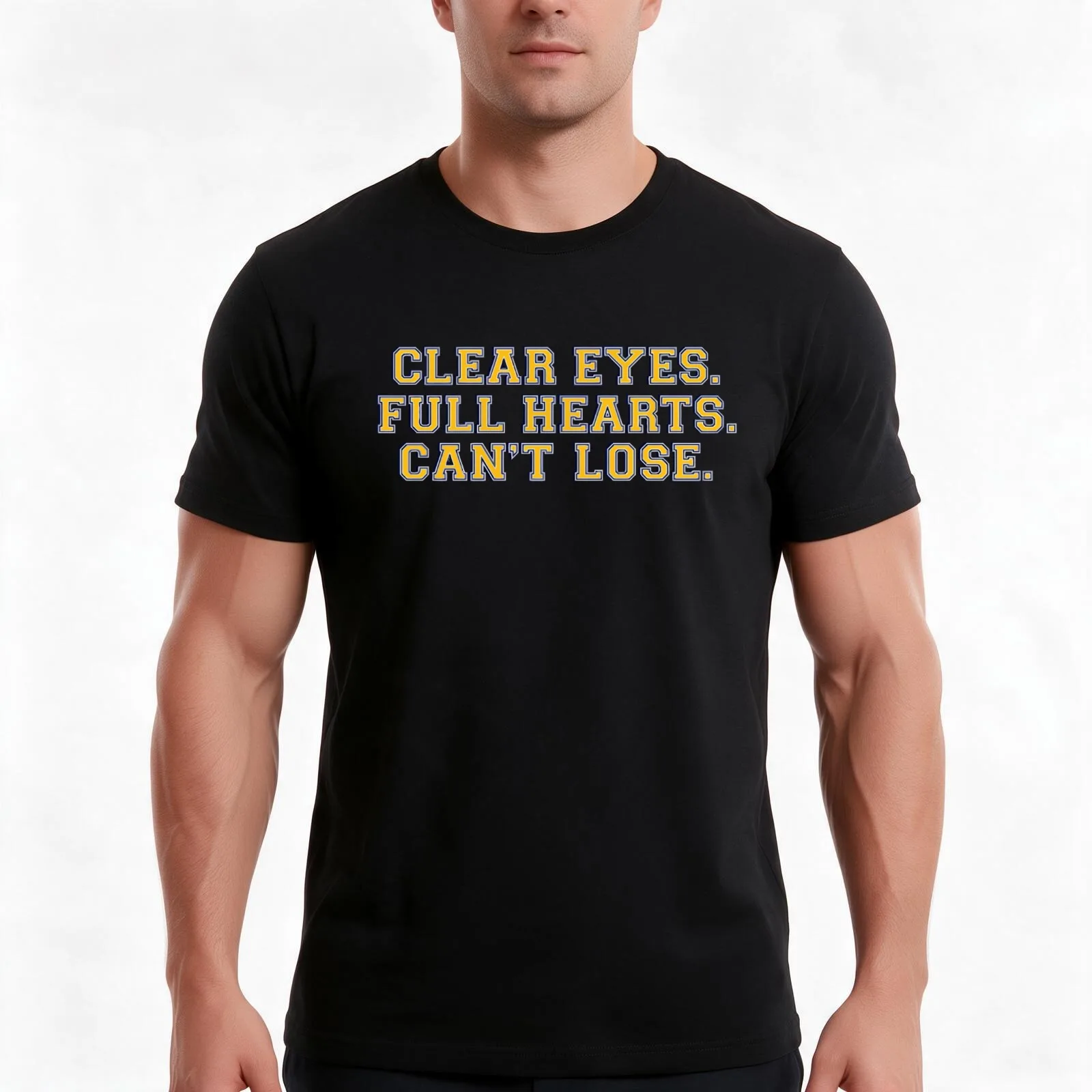 Clear eyes, full hearts, can't lose T-Shirt, Summer Casual Cotton Tee, Oversized Streetwear Tops, Vintage Graphic Print