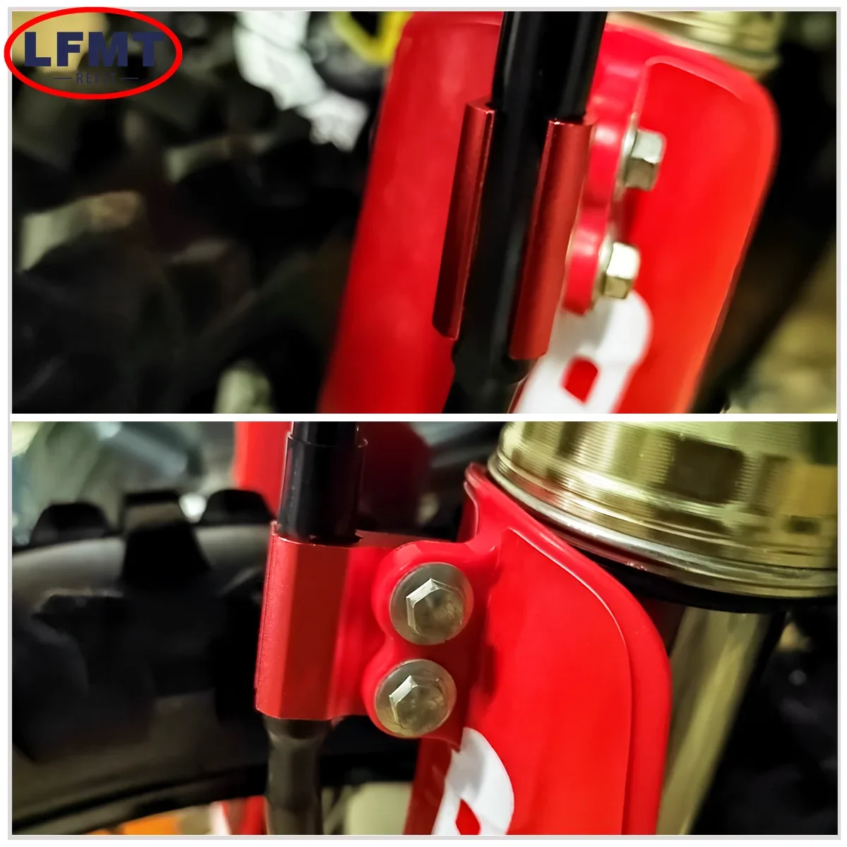 Abrazadera de manguera de freno delantero CNC para motocicleta, soporte de línea para HONDA CRF 125 150 250 300 450 R X RX L para Yamaha YZ 65 85 125 250 450 WR