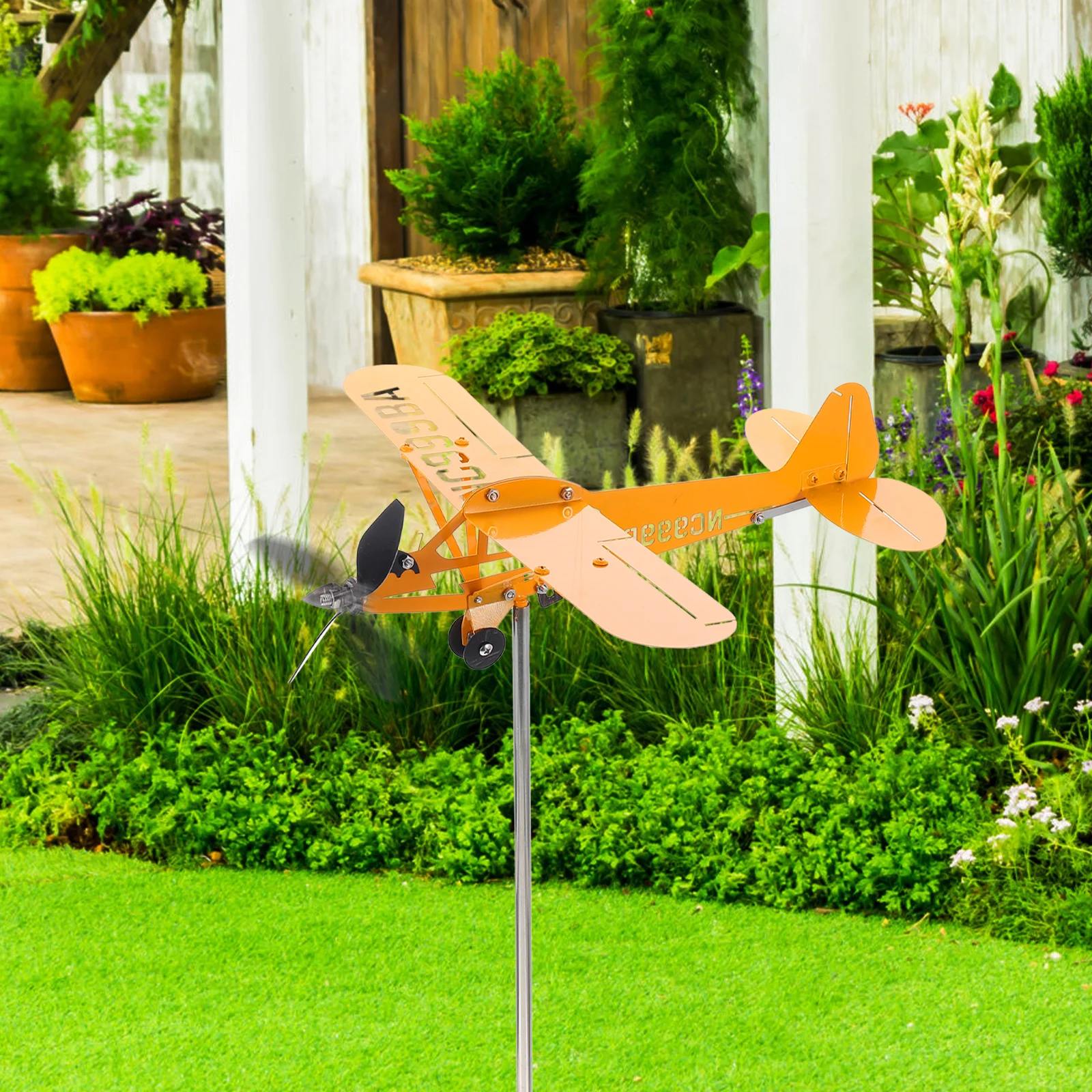 

Iron Weather Decorative Windmill Garden Yard Windmill Weathervan Yard Outdoor Ornament Durable Metal Fence Mountable Weathervane