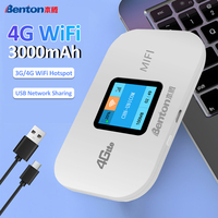 Benton M100 4G LTE Router Portable WiFi MiFi Router 3G 4G WiFi6 Hotspot Mobile Device with SIM Card Slot for Travel Car Driving