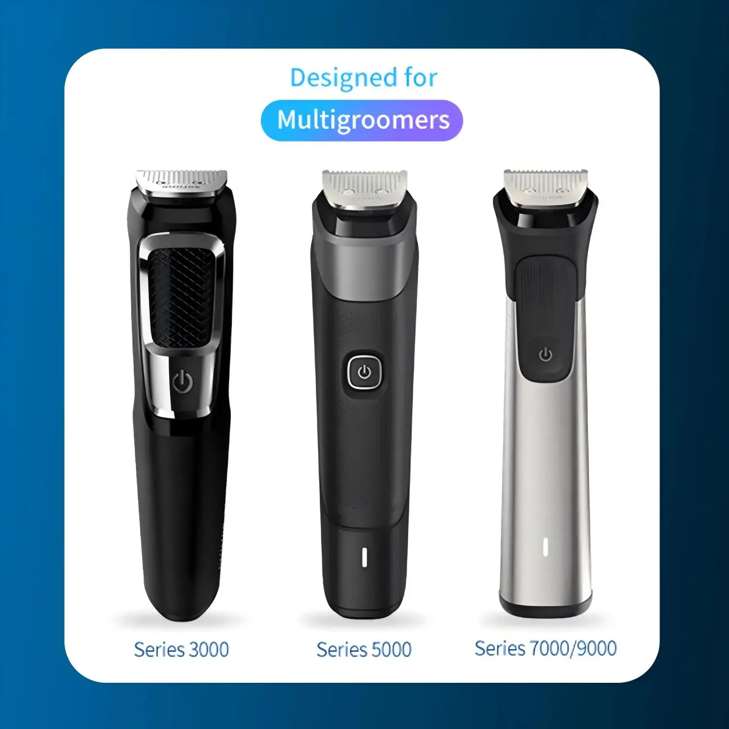 شفرات بديلة لماكينة الحلاقة متعددة الوظائف من Brangdy متوافقة مع سلسلة اللحية الكهربائية Norelco Multigroom 3000 5000 7000 9000