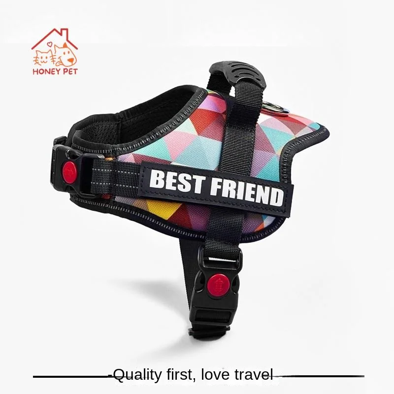 Dog Collar Hardness Chest Strap Pet Supplies Suitable for Large Dog Vests Clothes Night Reflection Drop-shipping  Drop-shipping