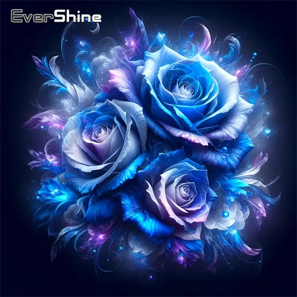 Evershine, recién llegado, mosaico de diamantes, flor rosa, patrón DIY para adultos principiantes, pintura, Kits de punto de cruz, regalo hecho a mano