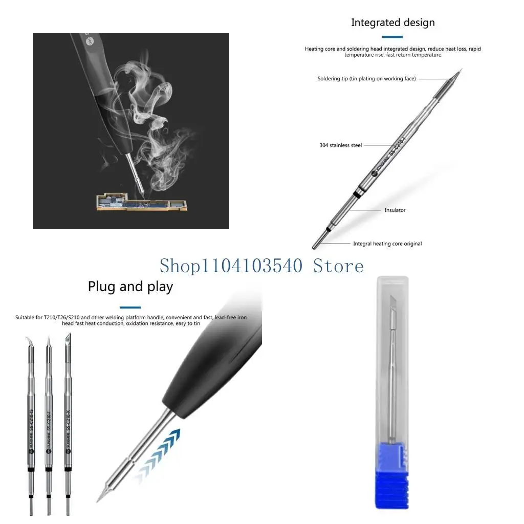 02DC C210 Soldering Iron Tip T12/T26D/JBC Constant Temperature Electric Welding Table Electric Soldering Iron Tip