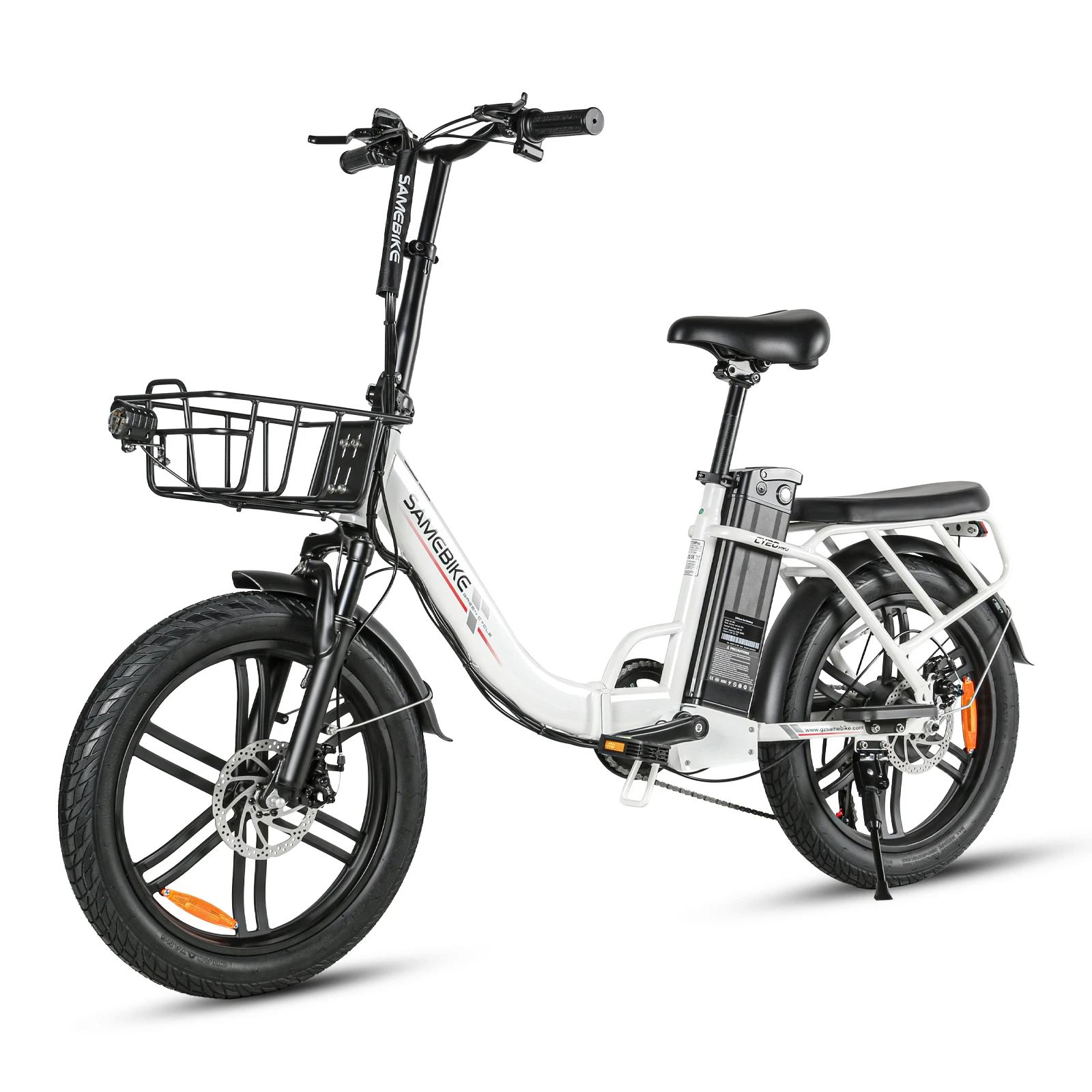 SAMEBIKE 500W Electric Bike for Adults 48V13Ah Removable Battery Foldable 20 Inch Fat Tire Urban Commuting CY20 POR E-Bike image 3