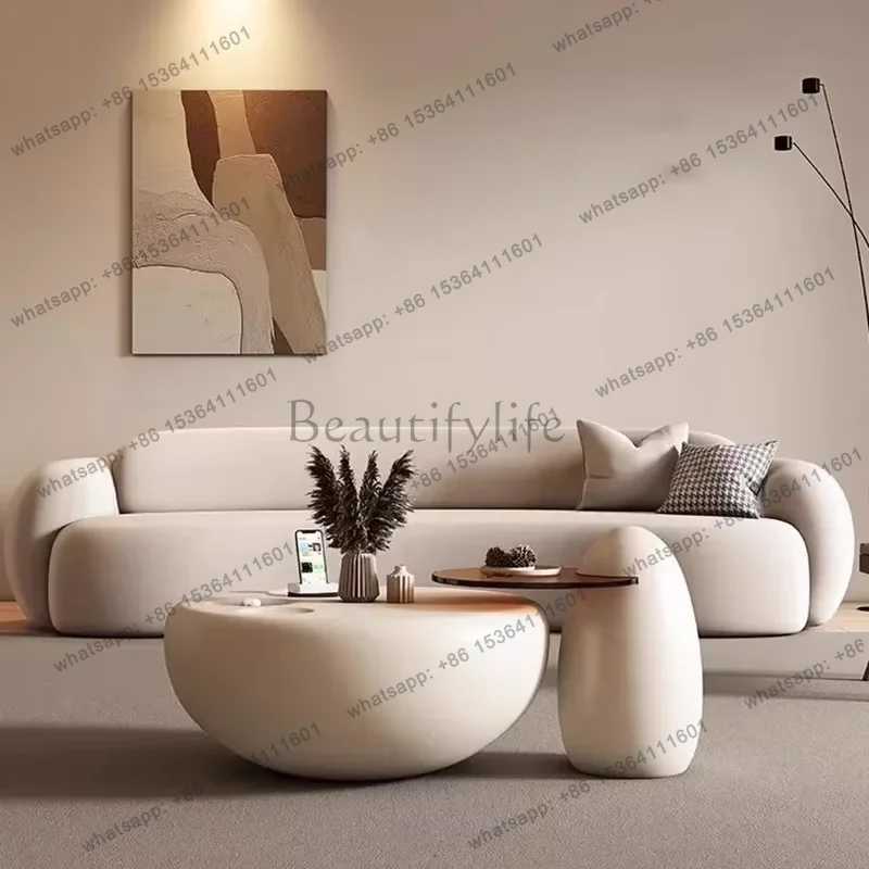 Coffee Tables Simple Round Luxury White Coffee Tables Trendy Living Room Tavolino Da Salotto Living Room Furniture
