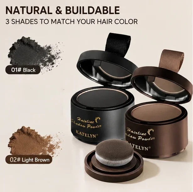 Hairline Powder Waterproof Hairline Root Cover Up Natural Black Brown Eyebrow Contour Stick Root Edge Shadow Filling Powder