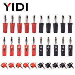 10pc 4mm Red Black Male Female Banana Plug Connector Audio Speaker Jack Amplifier Adapter Screw Terminal Binding Post Connectors