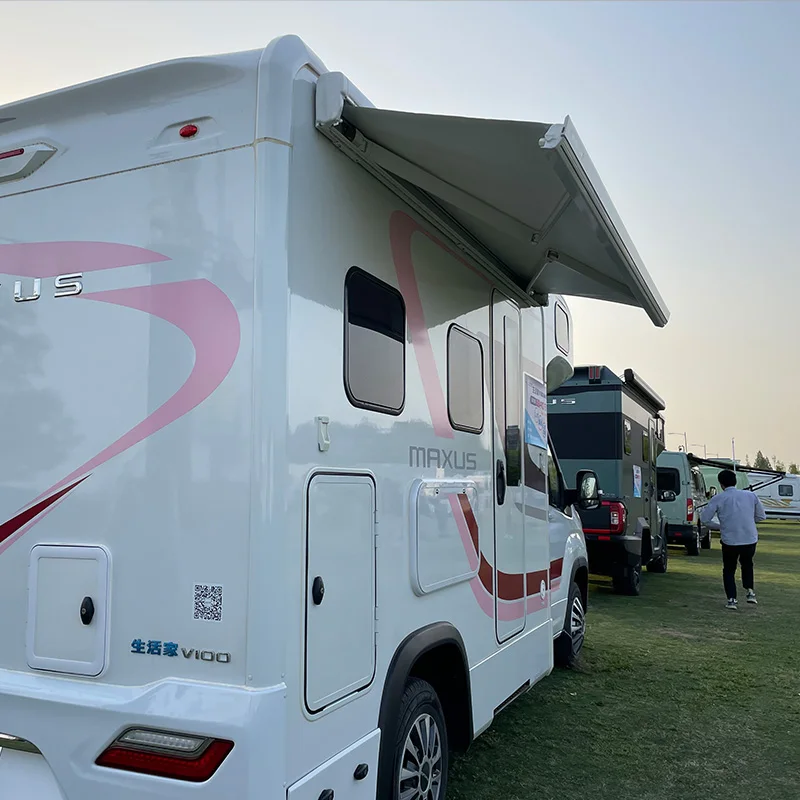 Wareda Full Cassette Retractable RV Awning Manual RV Camper Awning 100 Percent Waterproof