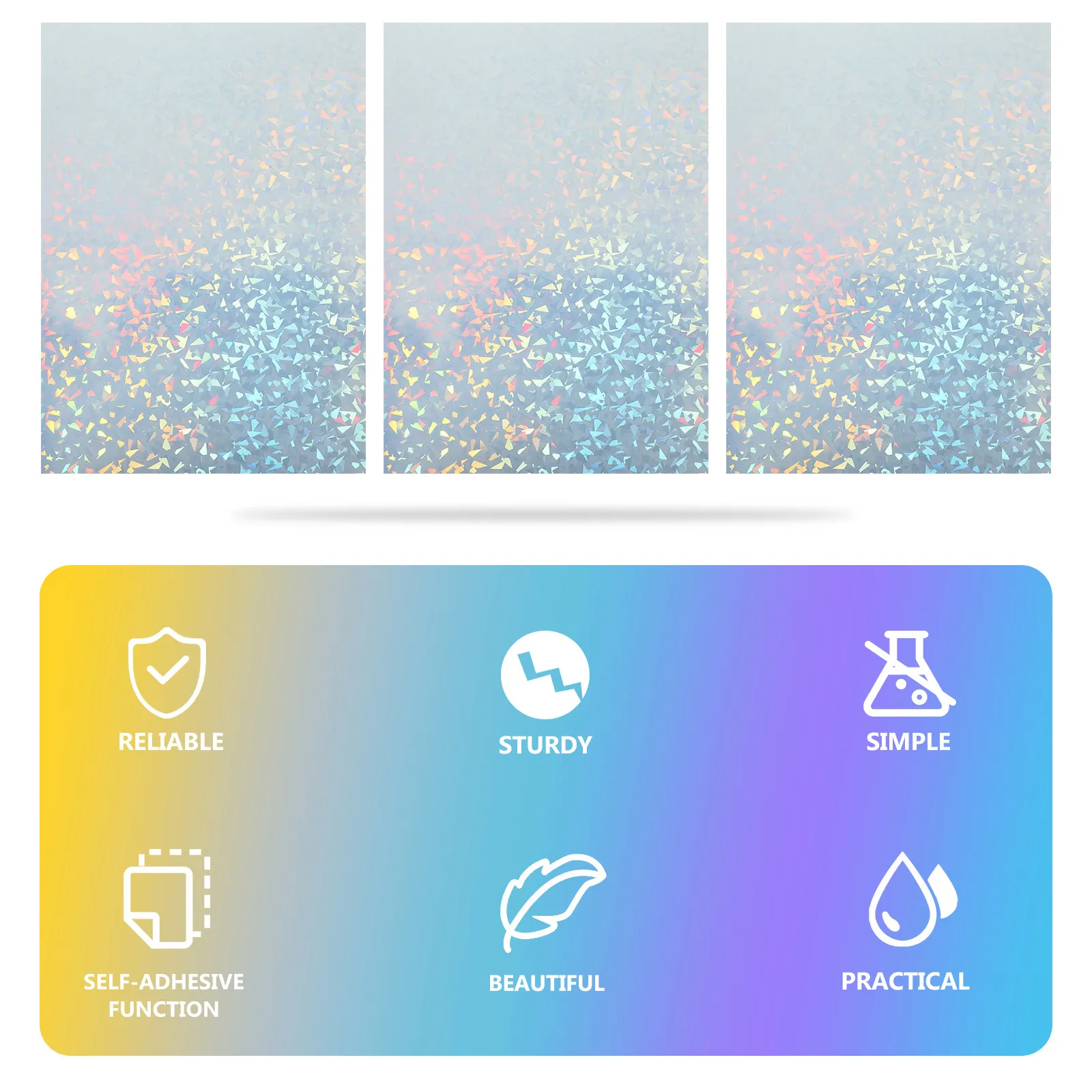 10Sheets Printable Sticker Paper Holographic Adhesive Matte Surface for Printer Signs Product Identification