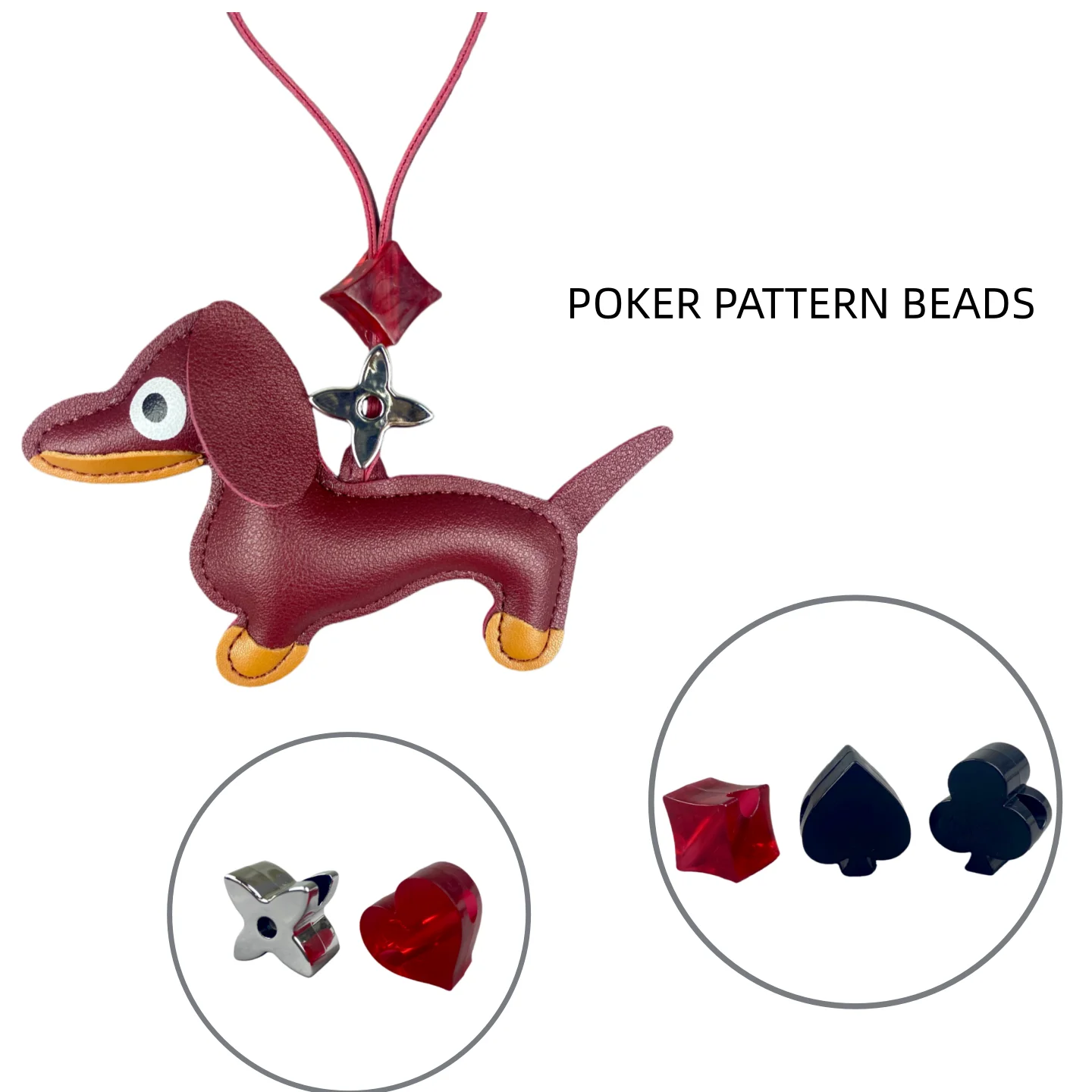 16 Colors! Adorable Handmade Dachshund Leather Keychain - Premium Stitched Long Body & Short Legs Design-PU Leather-Ideal Gift