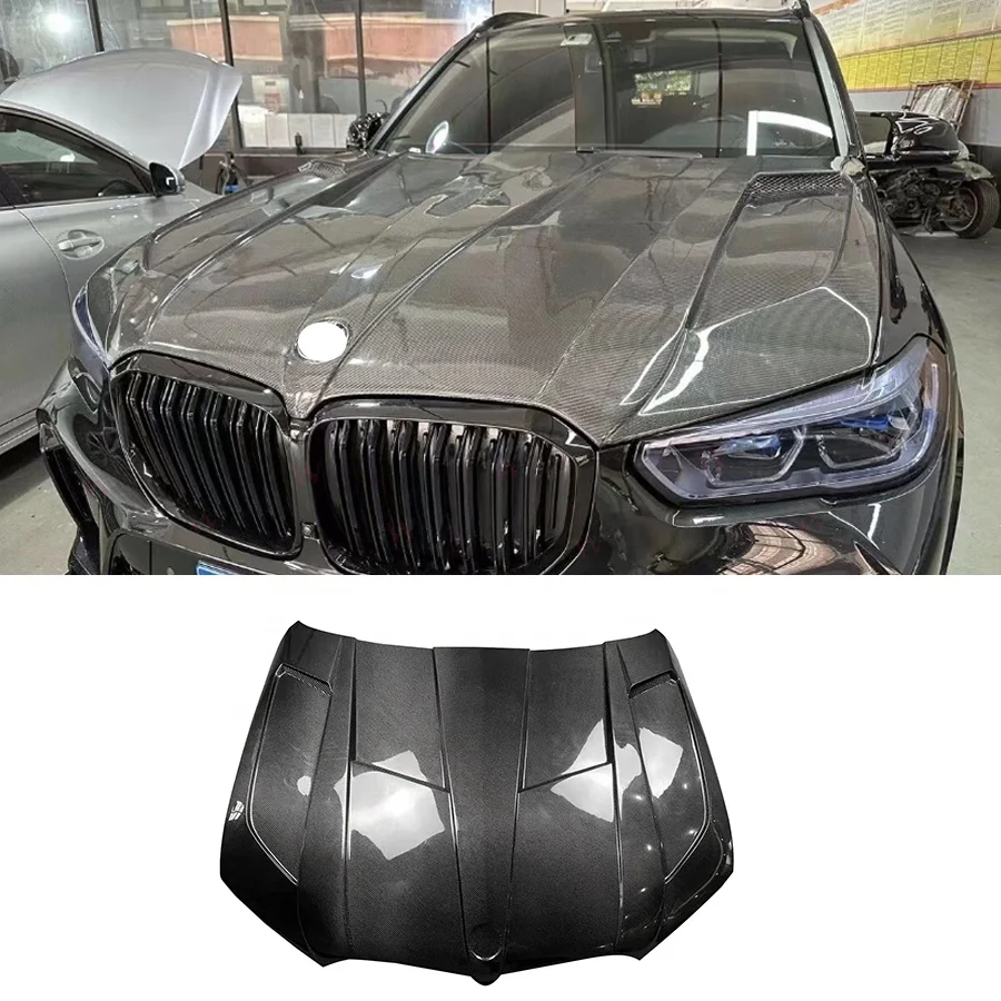 

LD Style Dry Carbon Fiber Front Hood Bonnet for BMW X5M F95 X5 G05 Engine Hood Cover 2019-2023