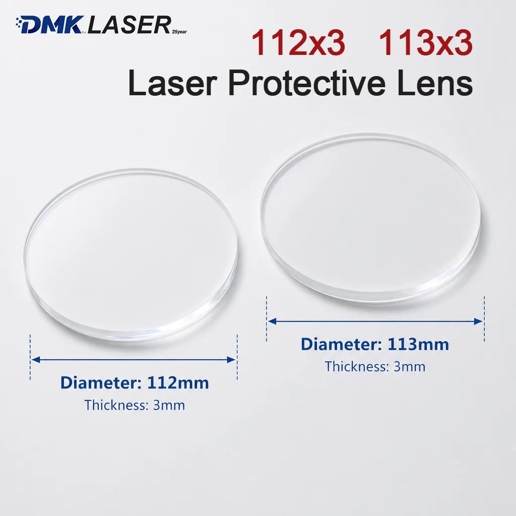 112x3 113x3 Laser Protective Lens 112*3 113*3 Fused Quartz Protective Window for Galvanometer Laser Welding Cleaning Marking