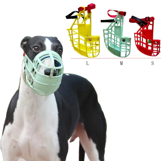 Adjustable Dog Muzzle Plastic Mask Anti Barking Bite Mouth Cover Greyhound Gree Whippet Basket Muzzles Pet Supplies with S M L AliExpress 15