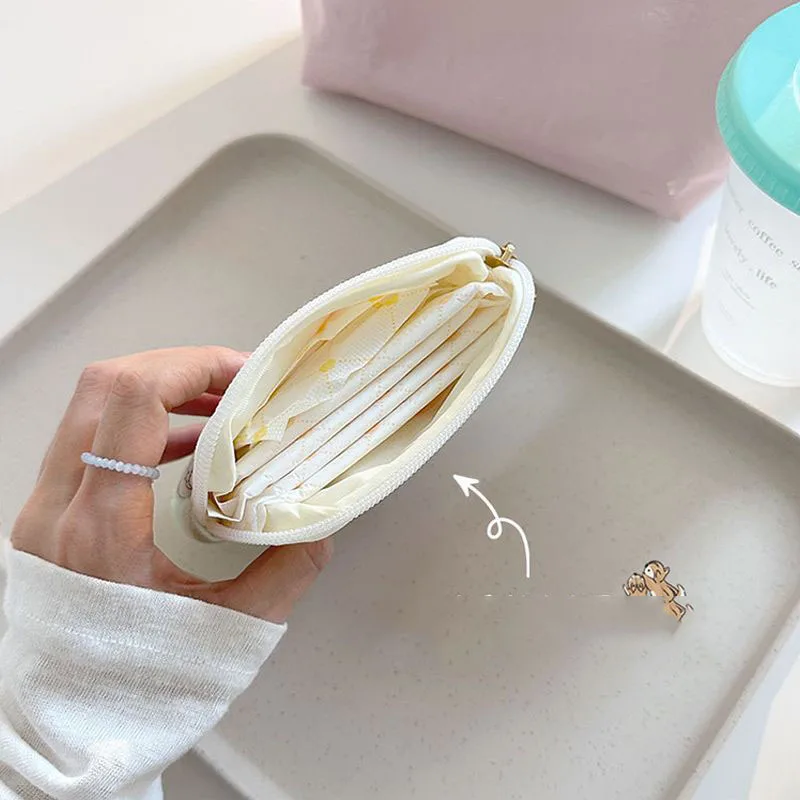 Gli studenti del sacchetto di immagazzinaggio del tampone della zia del tovagliolo sanitario possono trasportare una borsa di tela per una ragazza carina Ariel è piccola