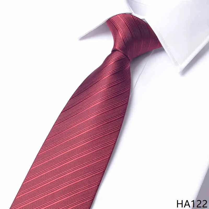 عالية الجودة النبيذ الأحمر غرامة العمودي شريط التعادل للرجال الملابس الرسمية قميص الأعمال اكسسوارات 8 سنتيمتر واسعة اليدوية معقود التعادل