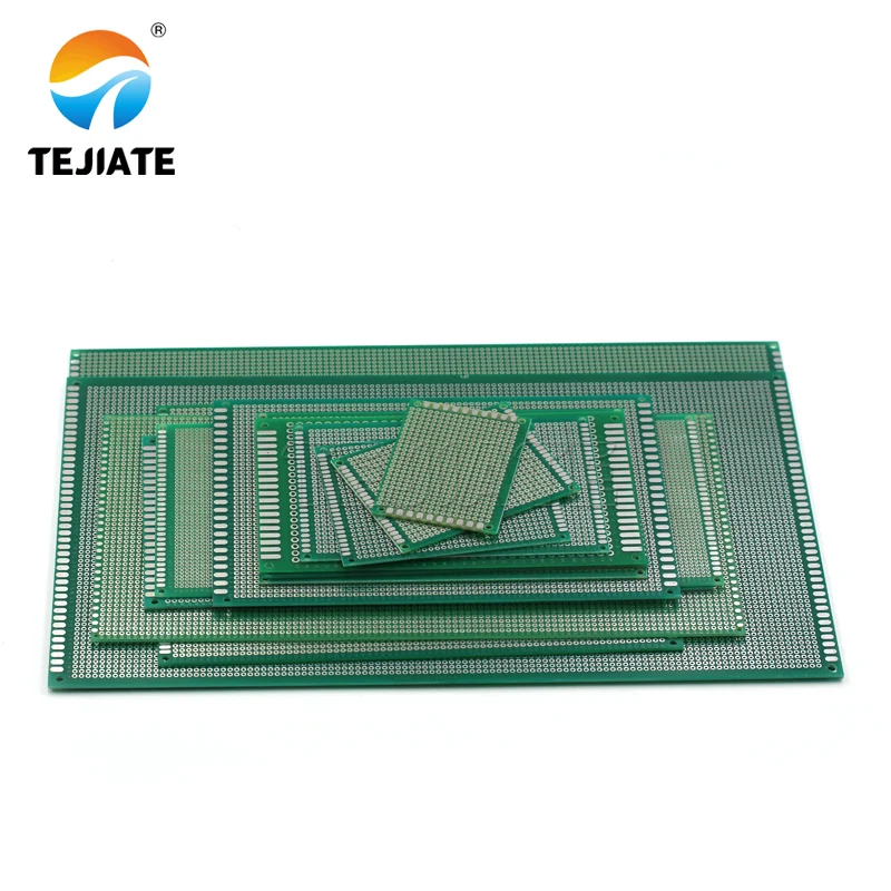 PCB circuit board universal board single-sided tin spray green oil glass fiber experimental board hole board welding 9*15 line 1