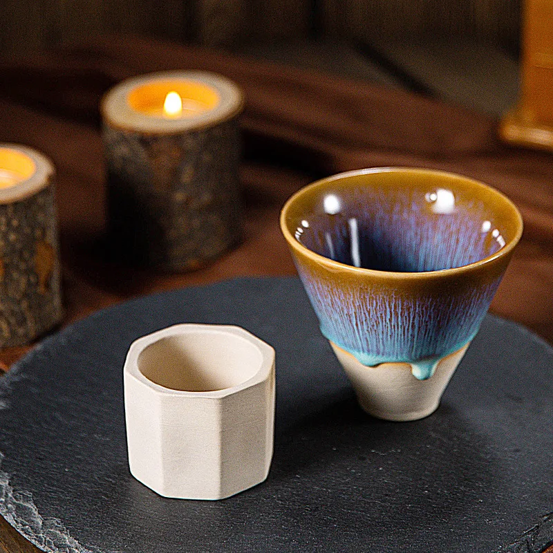 190ml Creative Retro Coarse Pottery Coffee Cup Kiln Ceramic Cup Home Latte Middle East Espresso Coffee Cup Home Decoration