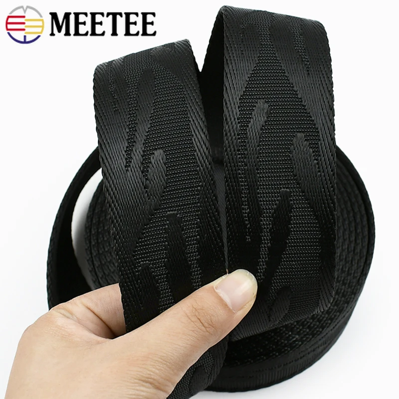 

1/2/3/4/5M 38mm Jacquard Webbing Nylon Tape 2mm Thick Ribbon Decoration Strap Sewing Bais Accessories Belt Sling Lace Trims