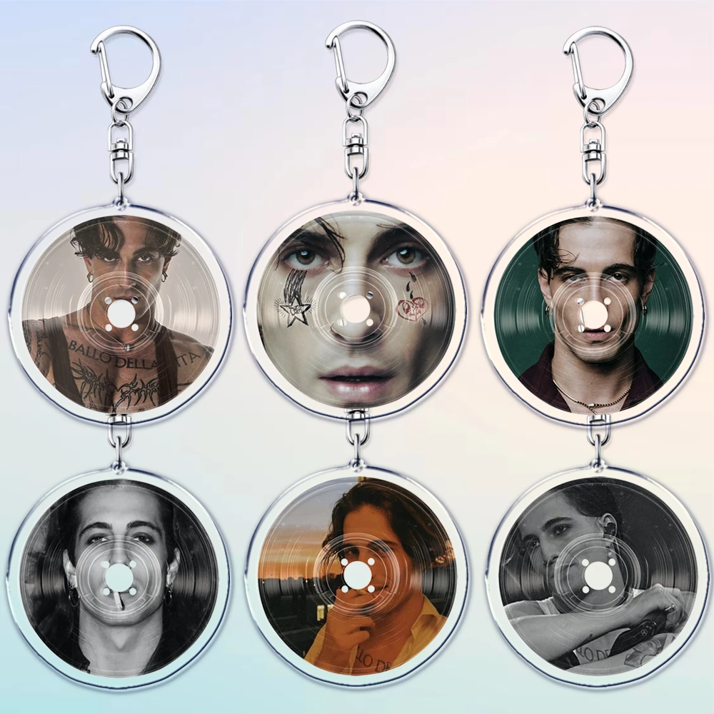 Popular Band Singer David Damiano Keychain for Accessories Music CD Eurovision Victoria De Angelis Keyring Jewelry Fans Gifts