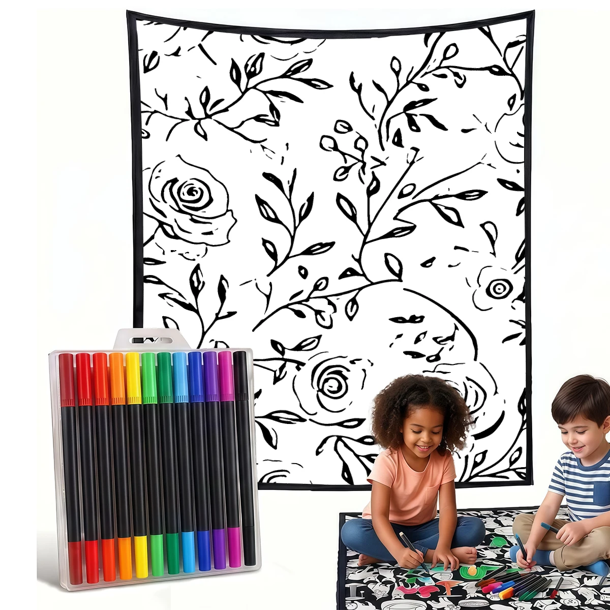 Home Textiles Usa - Pink Roses Grey Leaves DIY Cozy