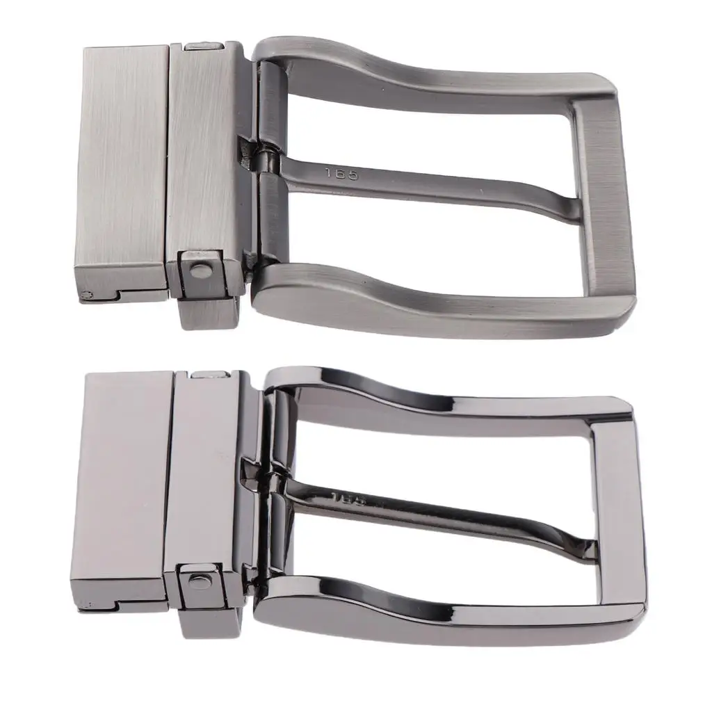 Simple Polished Reversible Belt Buckle Single Buckle Replacement Silver